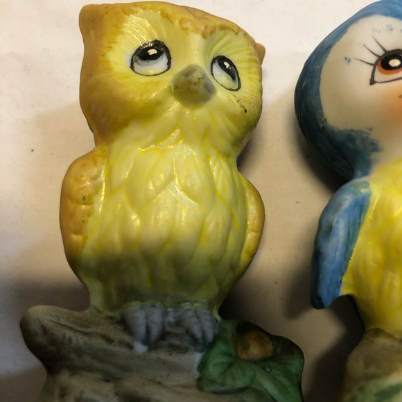 Vintage Owl and Blue Bird Salt and Pepper Shakers - Picture 10 of 10